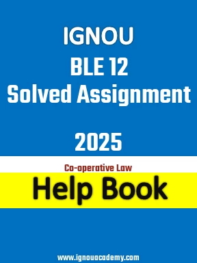 IGNOU BLE 12 Solved Assignment 2025